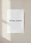 Poster personalizable | Tu frase, tu pieza