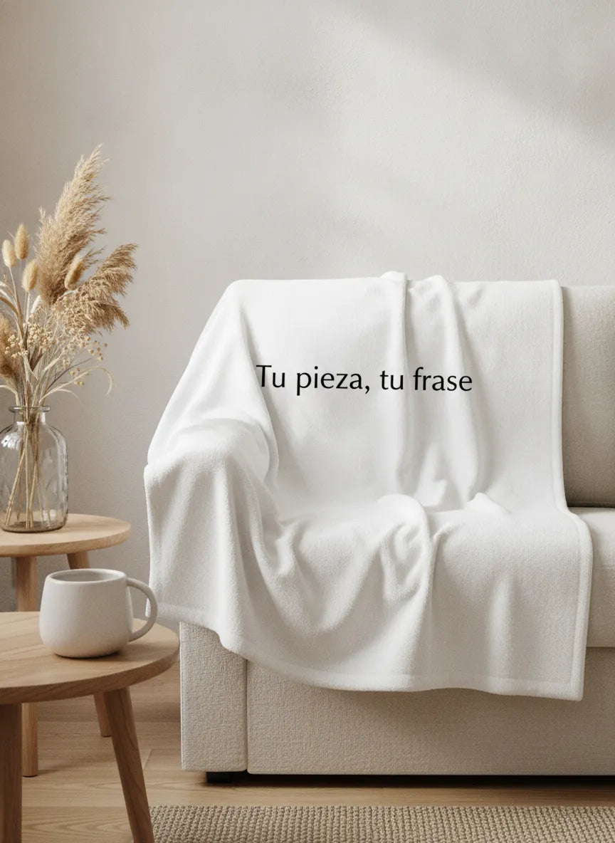 Manta personalizable | Tu pieza, tu frase